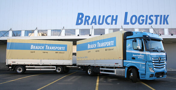 Inbetriebnahme der ersten zwei Euro-6-Norm-Fahrzeuge. Die Fahrzeugflotte zählt in ihrer Grösse zu den modernsten der Schweiz.