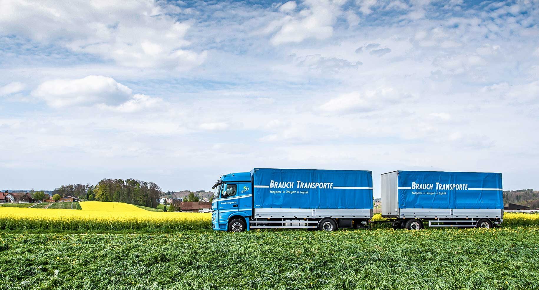 LKW transportiert Überland