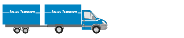 Lieferwagen mit Anhänger - Brauch Transporte AG